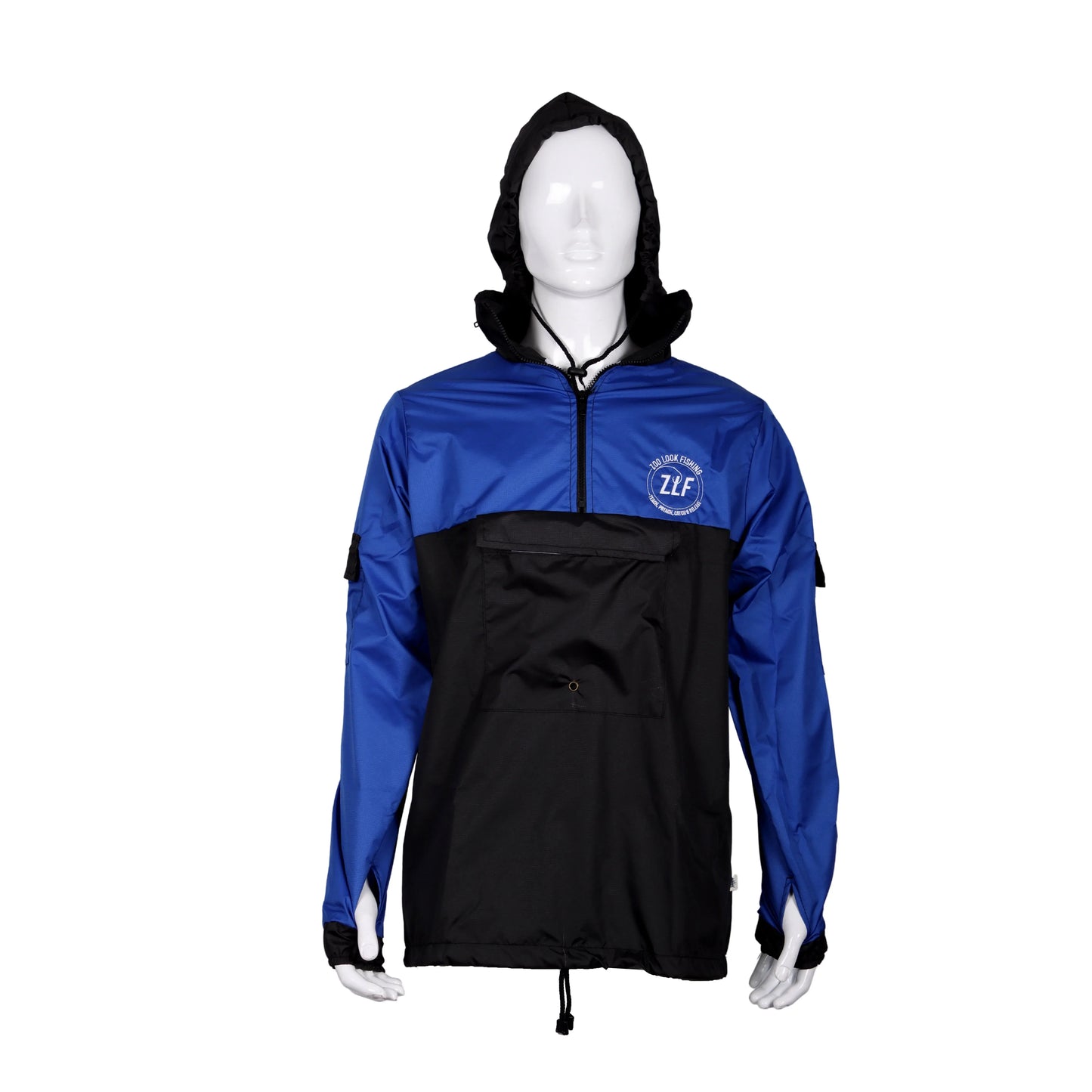 Fishing Splash Jacket Royal Blue and Black with White Logo