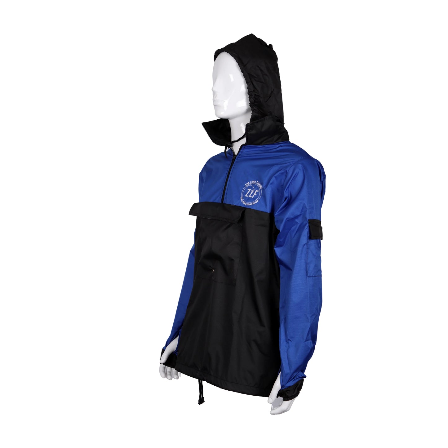 Fishing Splash Jacket Royal Blue and Black with White Logo