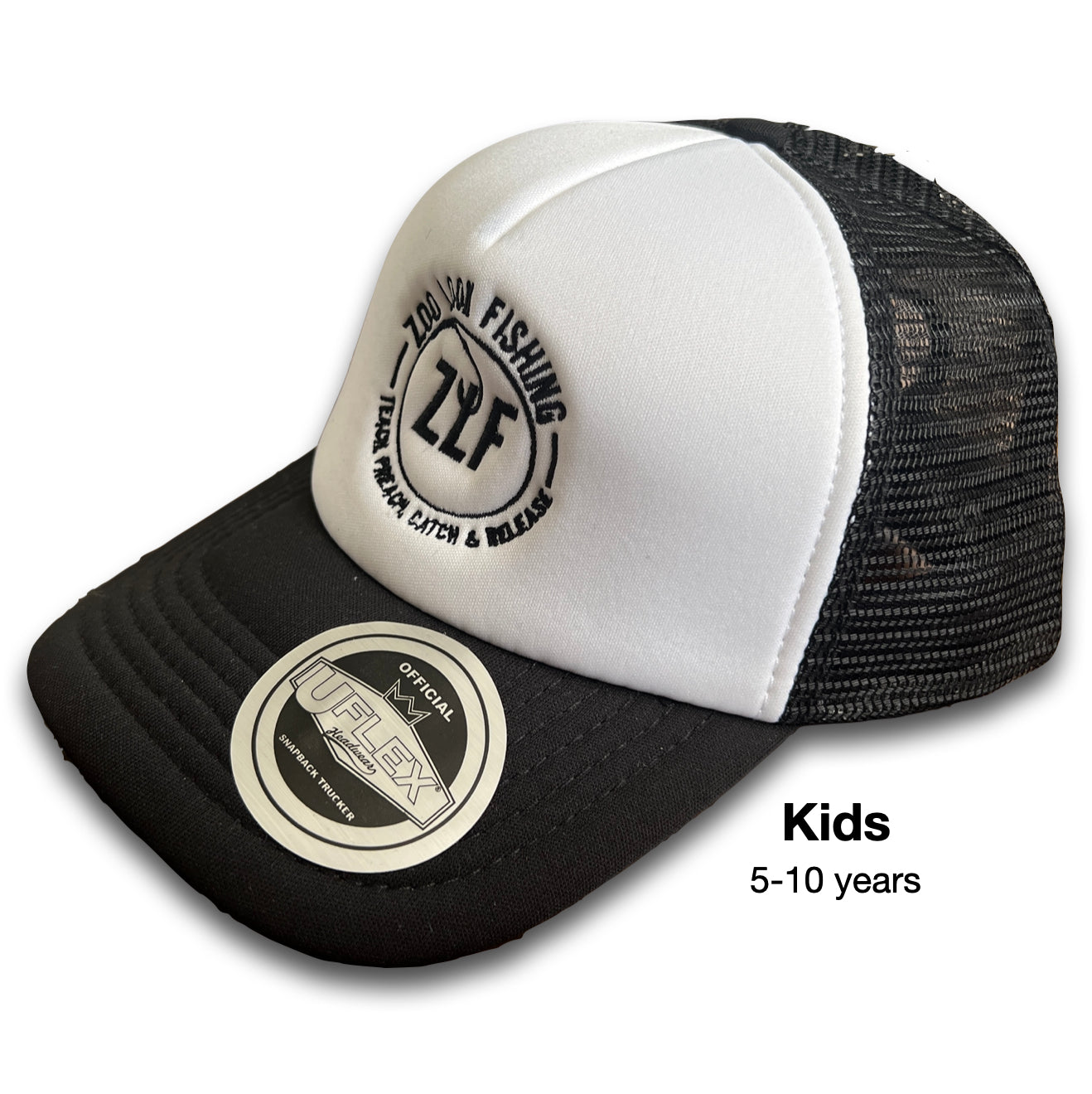 Kids Trucker Cap Black/White